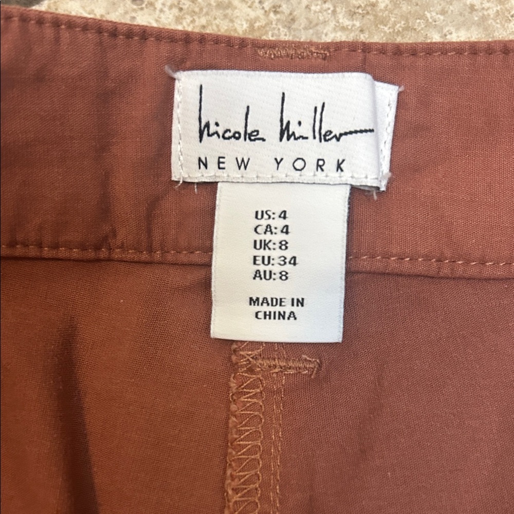 Nicole Miller Rust Cargo Shorts - Picture 2 of 3